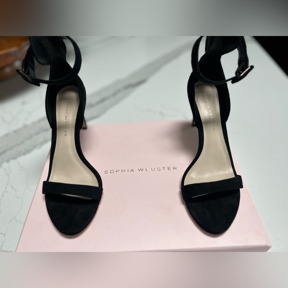 Sophia Webster Nicole mid sandal- black suede
